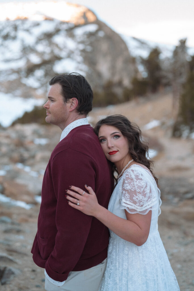 Intimate mountain elopement at St. Mary's Glacier in Colorado