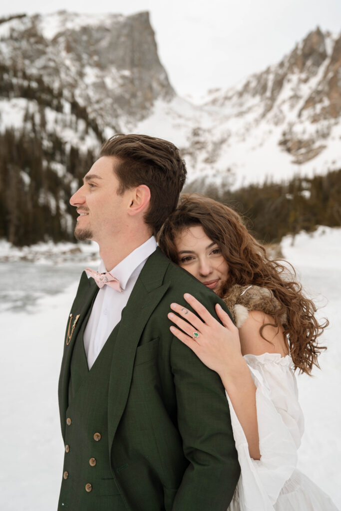 Adventure elopement at Dream Lake in Rocky Mountain National Park